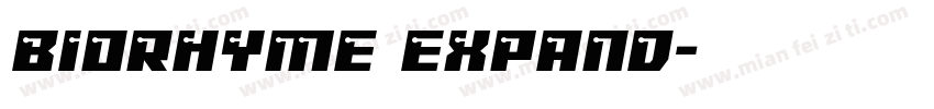 biorhyme expand字体转换